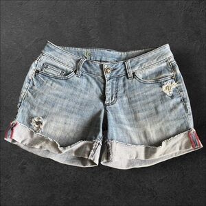 LC Lauren Conrad Distressed Denim Shorts Size 4